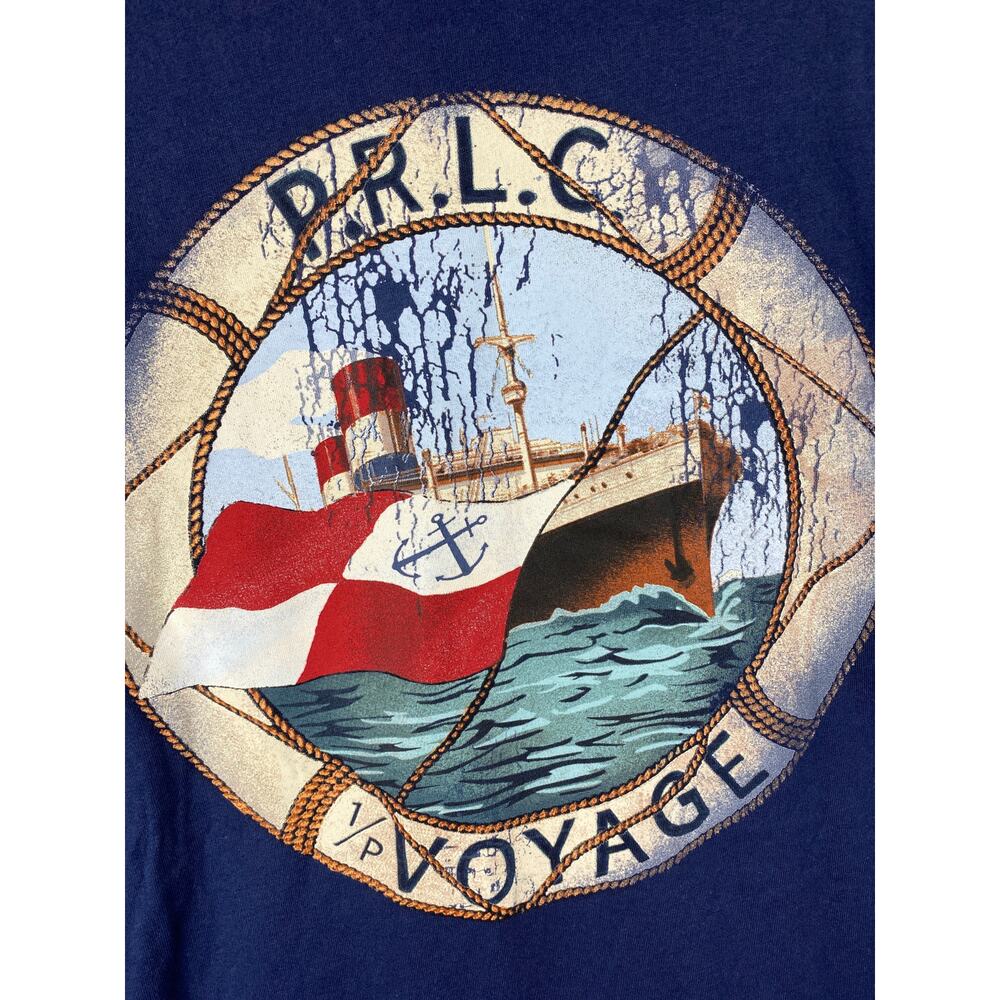Vintage Polo Ralph Lauren P.R.L.C. Voyage Pocket Navy Shirt Men’s sz Medium NWOT